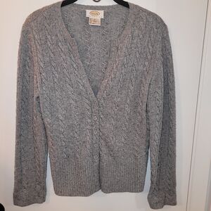 Talbots Gray Cable Knit Sweater PP